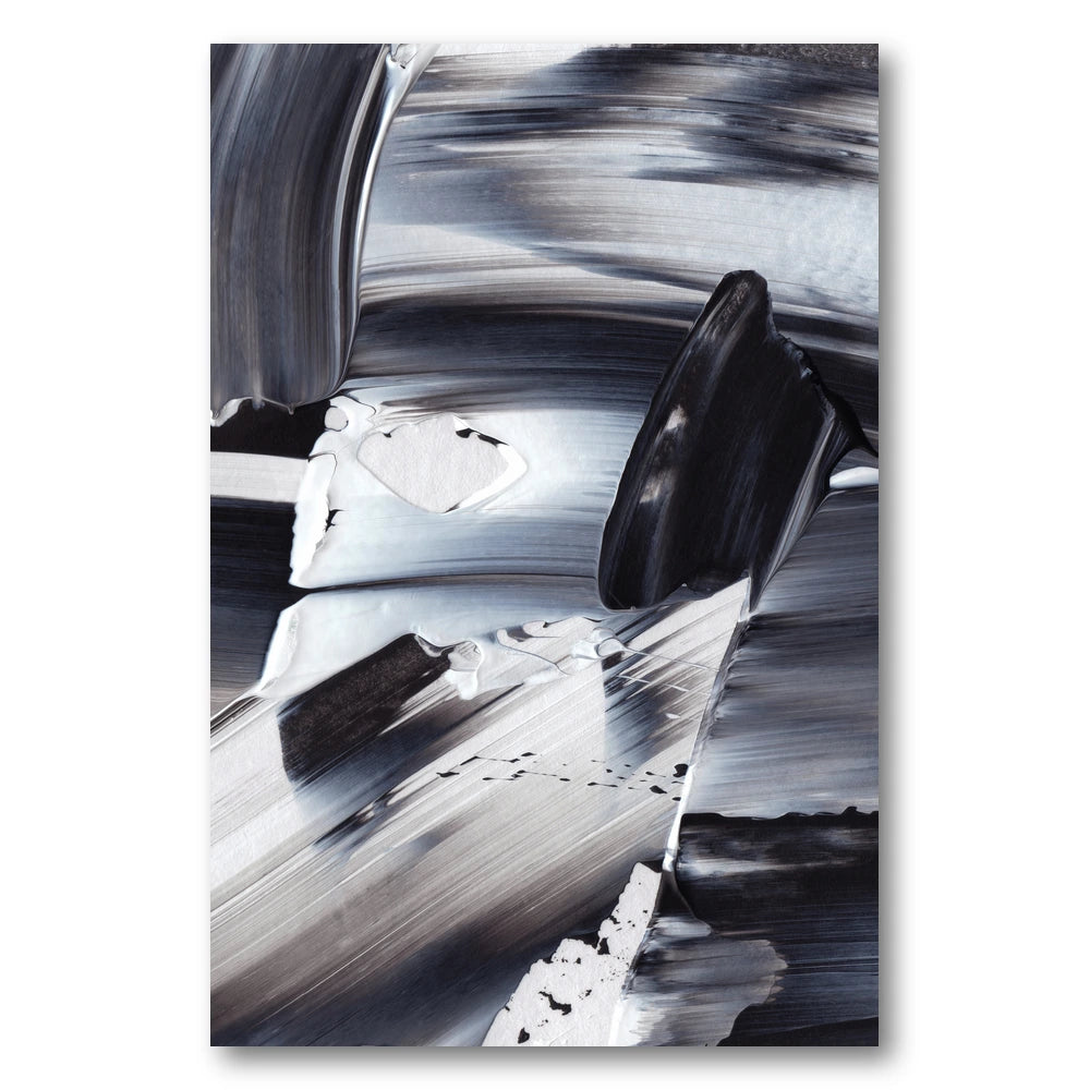 Monochrome Waves Art Print