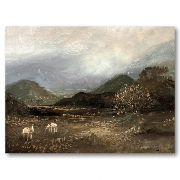 Moorland Ponies Art Print