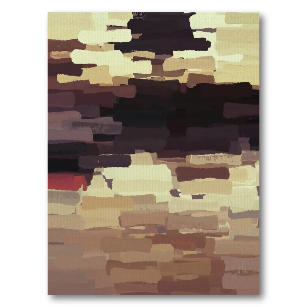 Muted Block Strokes Art Print