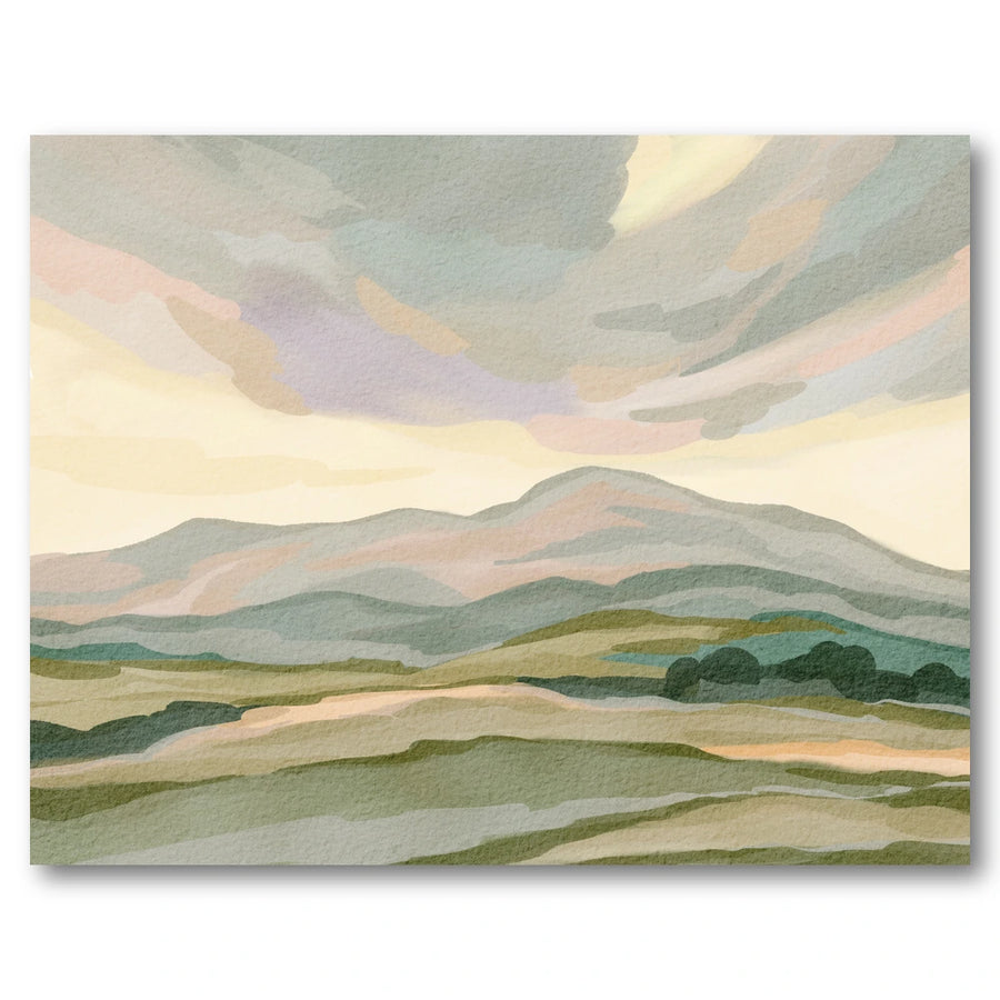 Muted Mountain Landscape Art Print