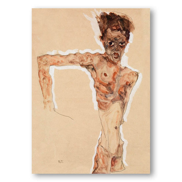 Self-Portrait by Egon Schiele Art Print