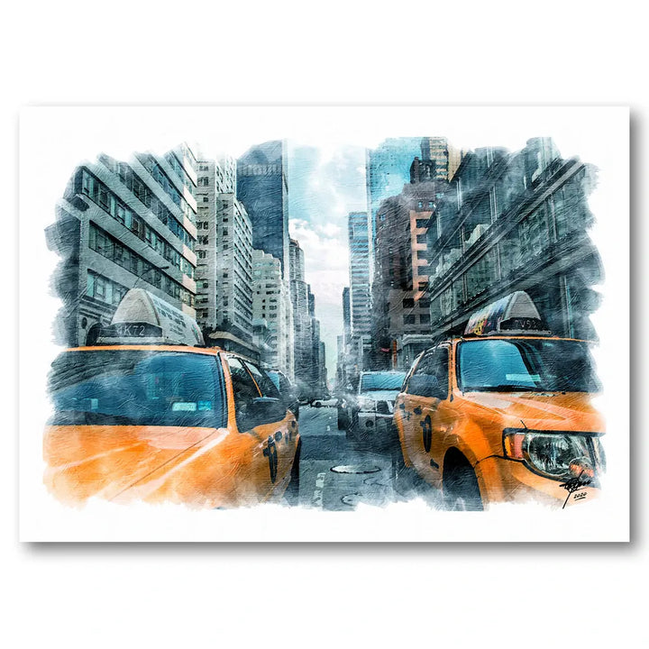 New York City Taxis Art Print