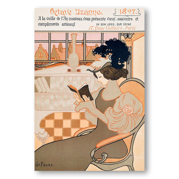 Nieuwjaarswens voor het jaar 1897 by Georges de Feure Art Print