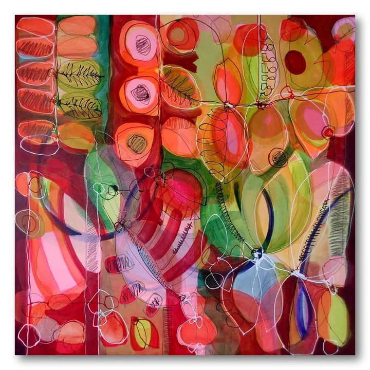 Vibrant Abstract Botanical Art Print
