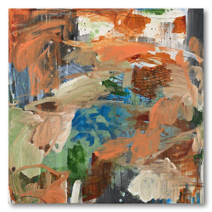 Rustic Mosaic Abstract Art Print