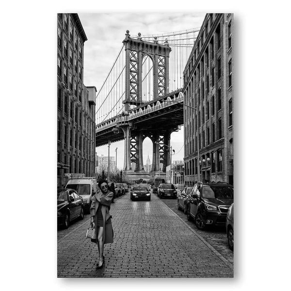 Oblivious Strolling Bridge Photo Print