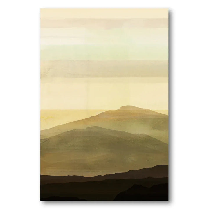 Serene Ochre Horizon Art Print 2
