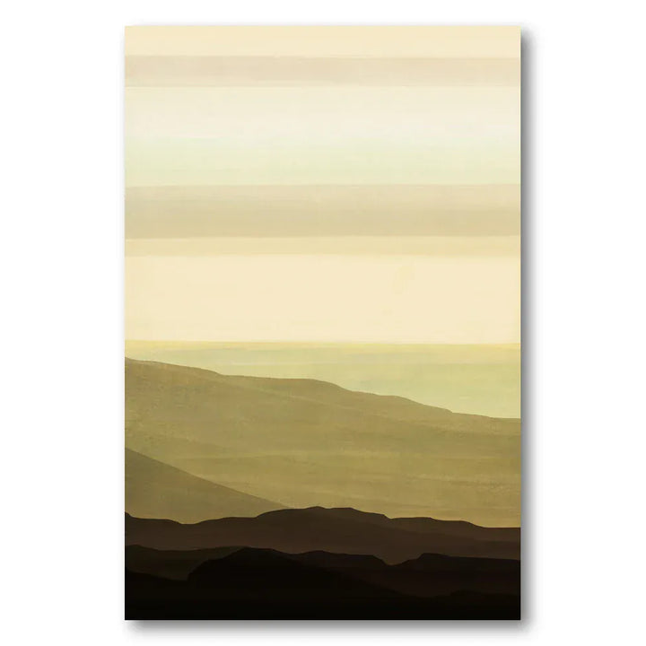 Serene Ochre Horizon Art Print 1