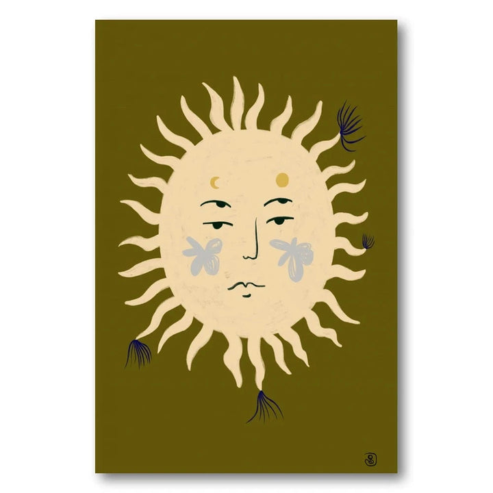 Radiant Face Sun Art Print