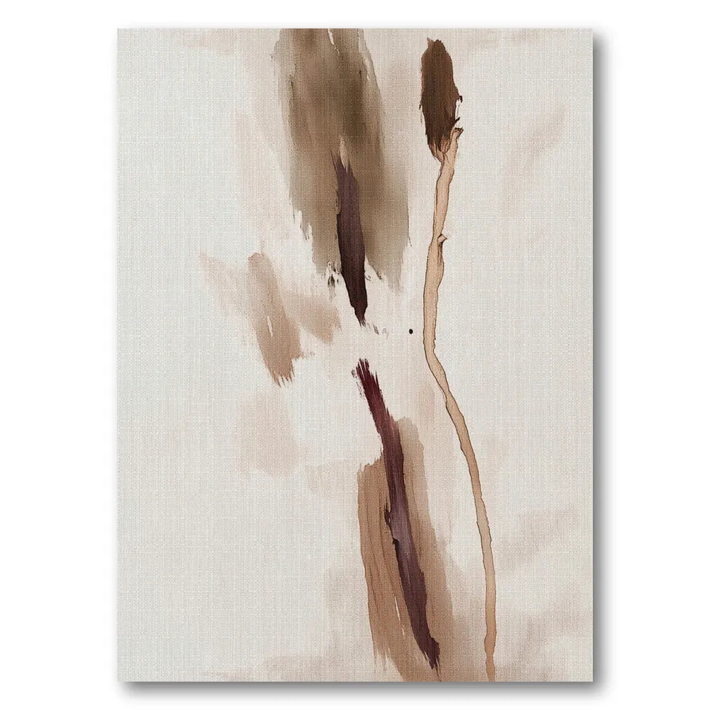 Organic Brown Strokes Art Print
