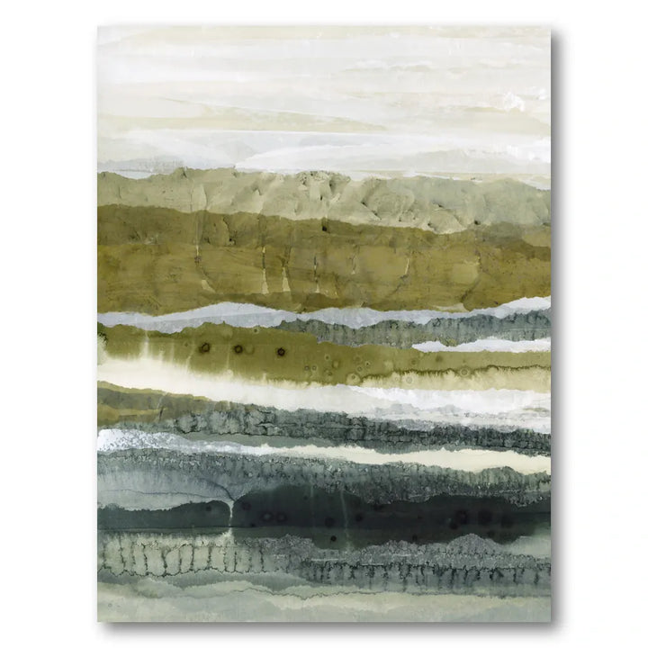 Organic Green Layers Art Print