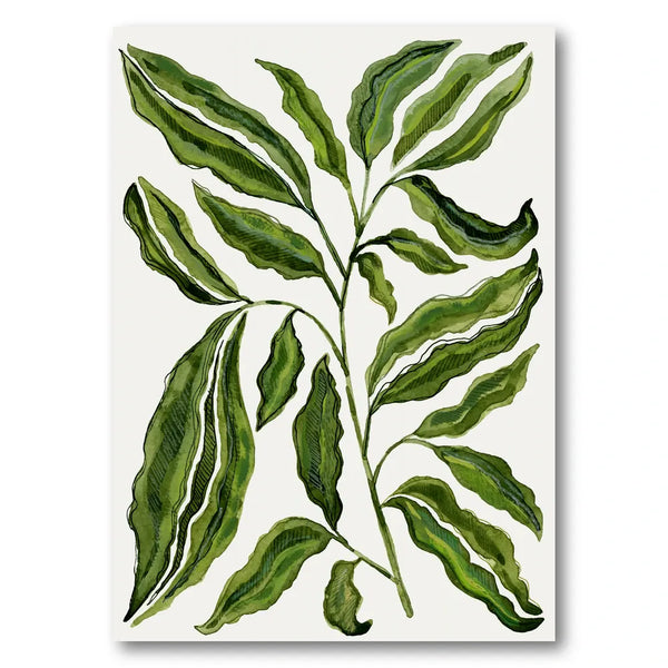 Organic Green Leaves Art Print