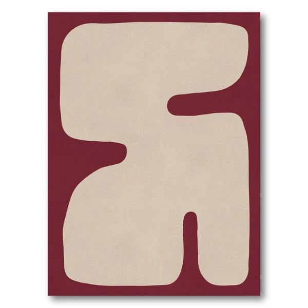 Crimson Abstract Harmony Art Print