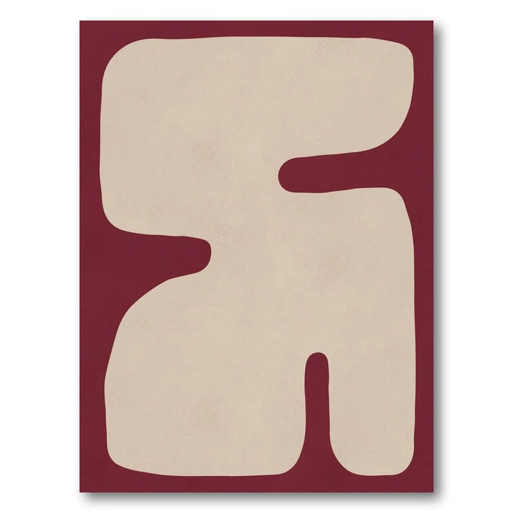 Crimson Abstract Harmony Art Print