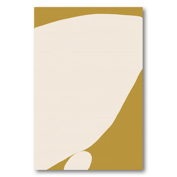 Organic Yellow Curves Art Print