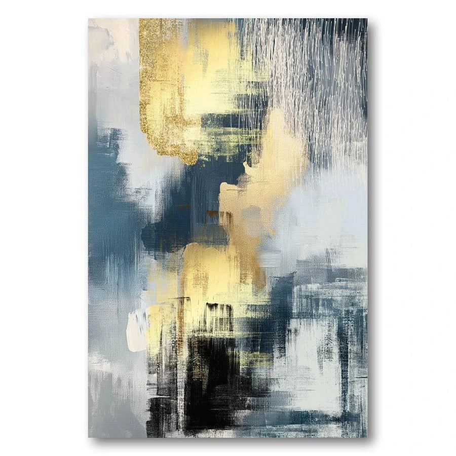 Abstract Gold Layers Art Print