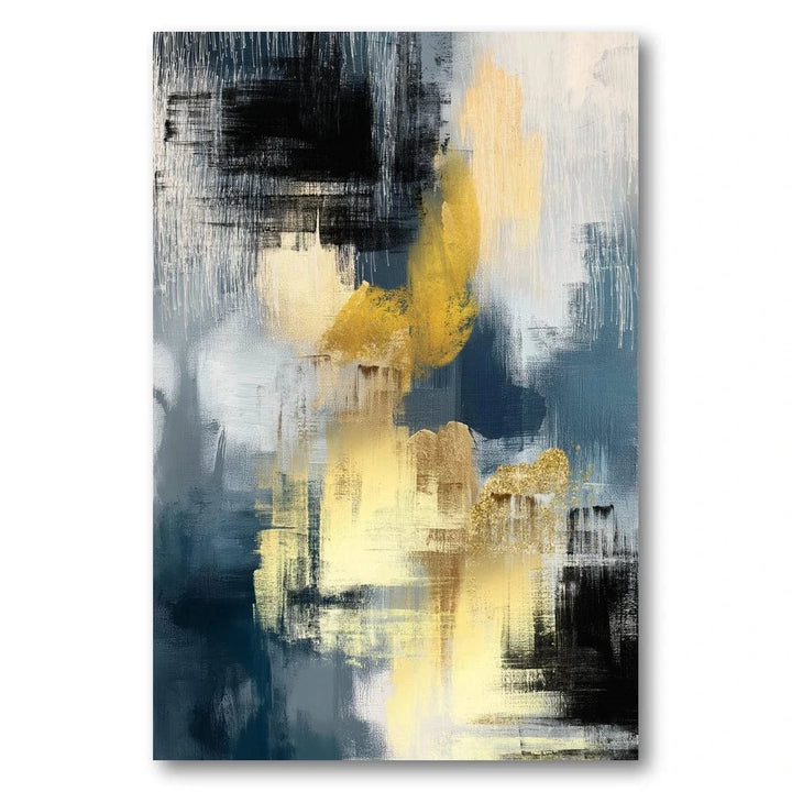 Abstract Gold Brush Art Print