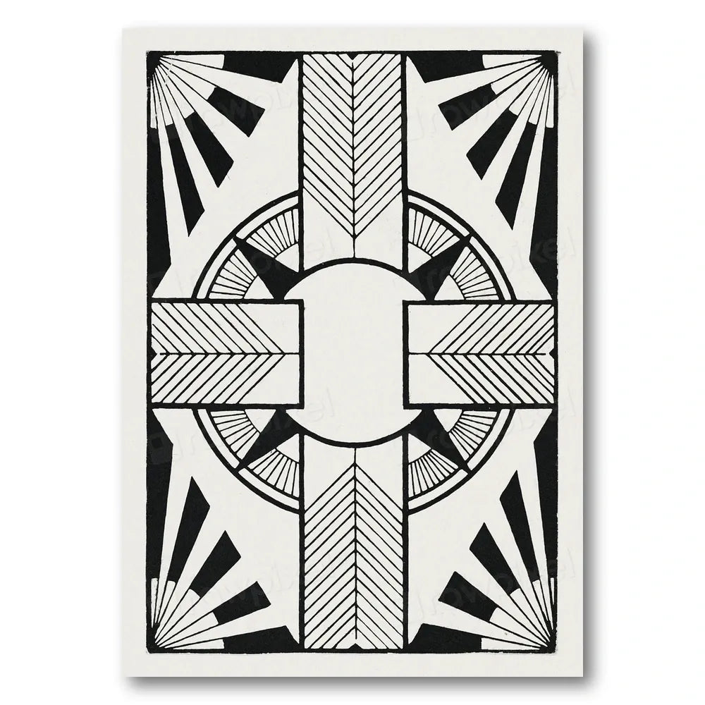 Ornament Circle Cross Art Print