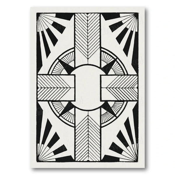 Ornament Circle Cross Art Print