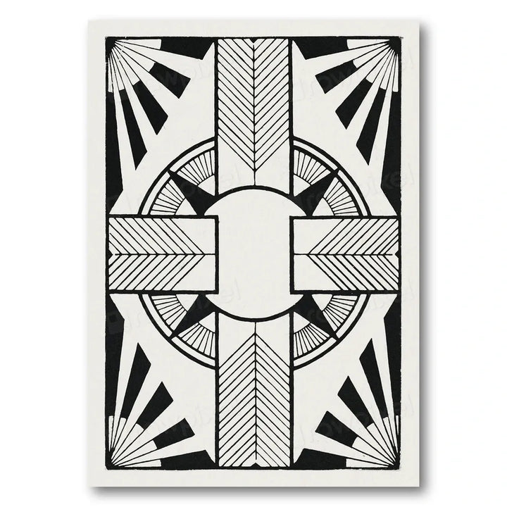 Ornament Circle Cross Art Print