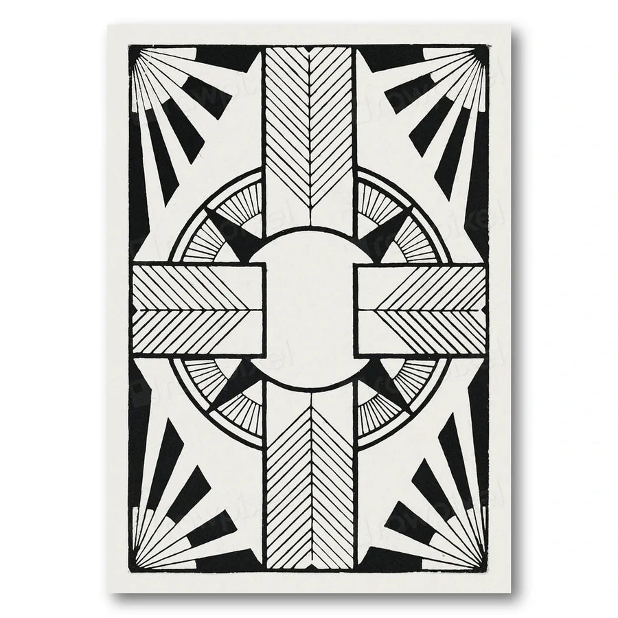 Ornament Circle Cross Art Print