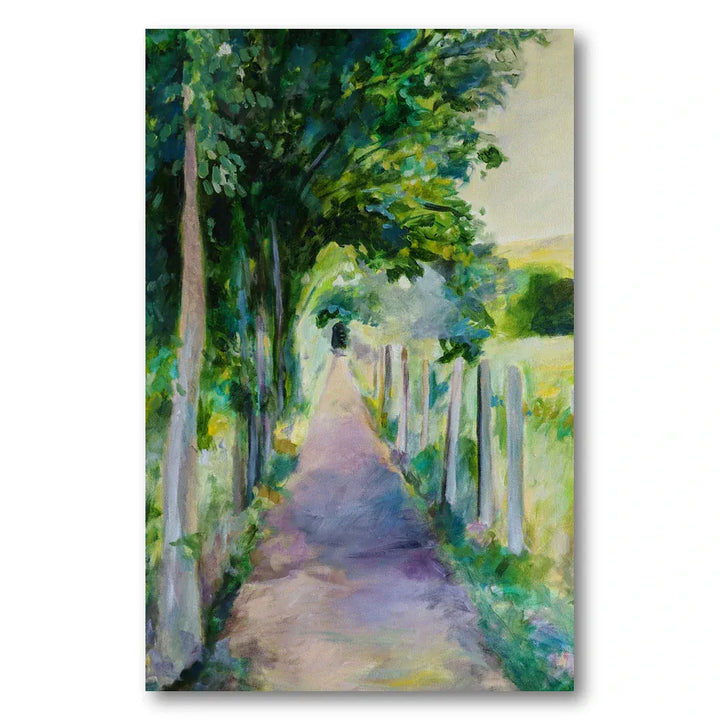 Sunlit Forest Pathway Art Print