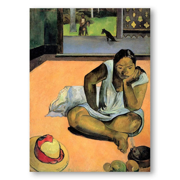 Brooding Woman Art Print By Paul Gauguin
