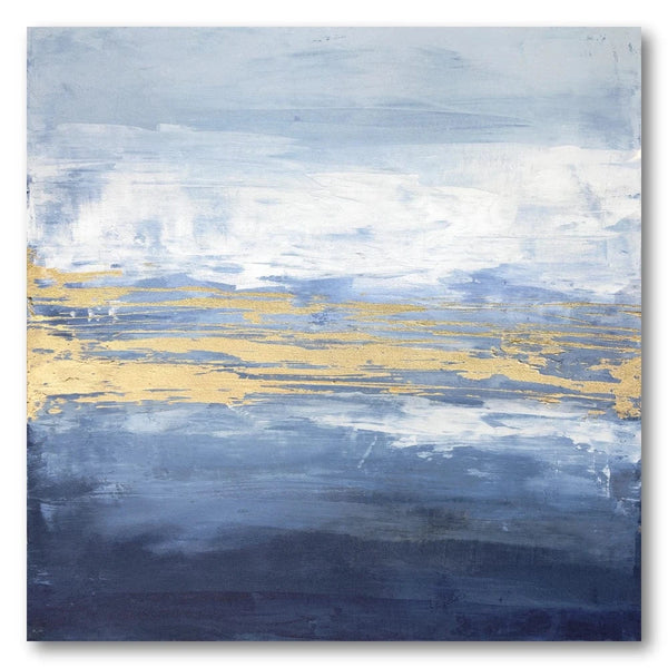 Golden Horizon Layered Skies With Gold Bands Art Print