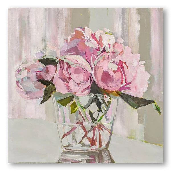 Peonies In Glass Art Print