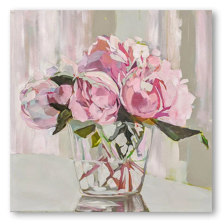 Peonies In Glass Art Print