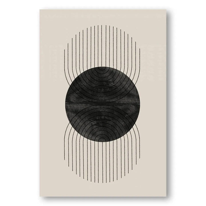 Black Sphere Lines Art Print