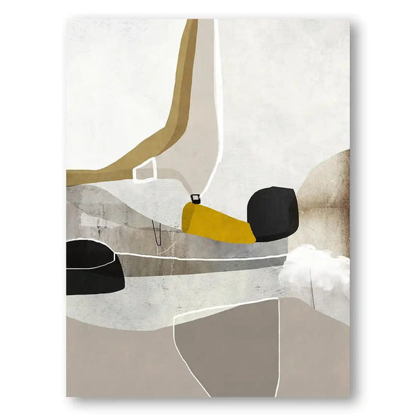 Perspectives in Neutral Abstract Art Print 2