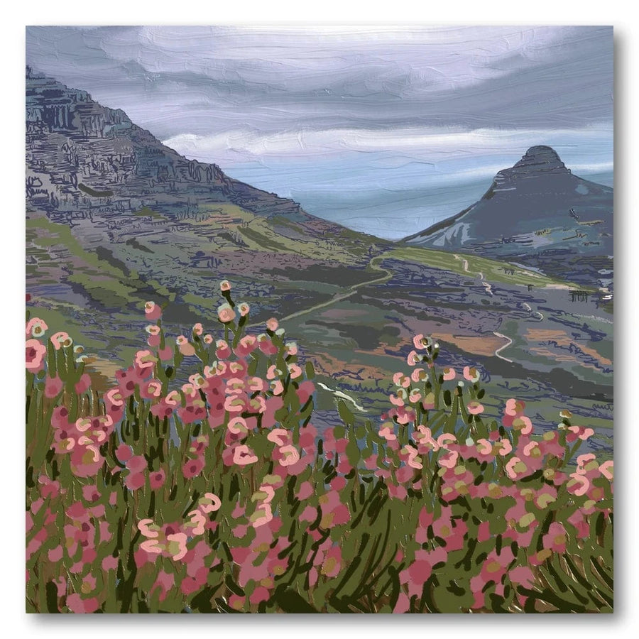 Table Mountain Blooms Art Print