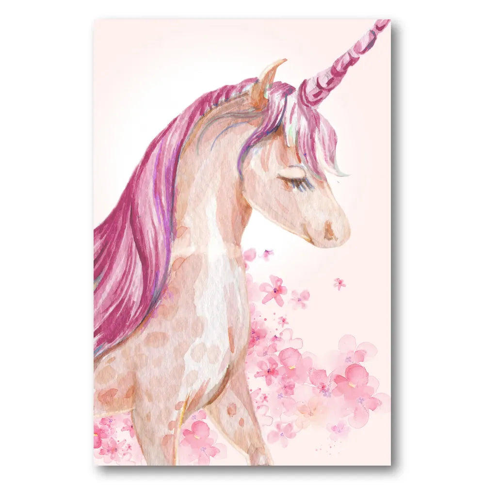 Pink Dreamy Unicorn Art Print