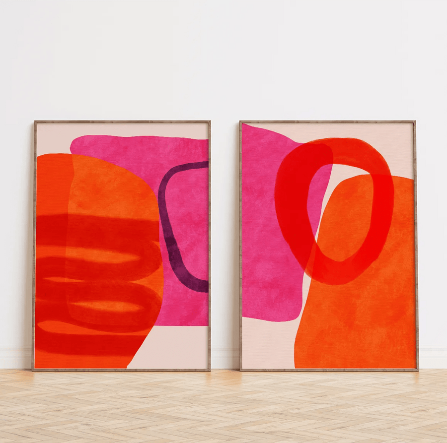 "Chromatic Flow" - Modern Abstract Art Set