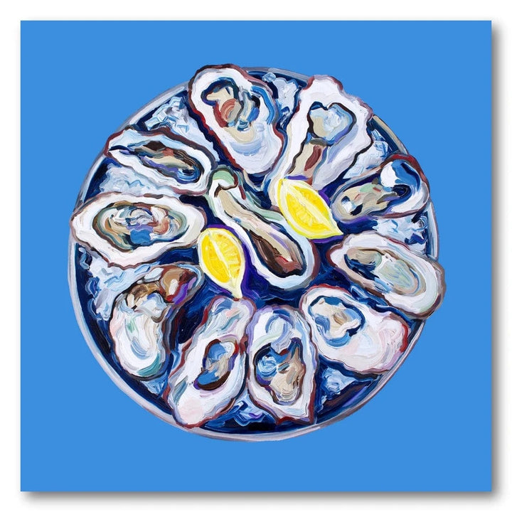 Vibrant Oysters with Lemon Art Print