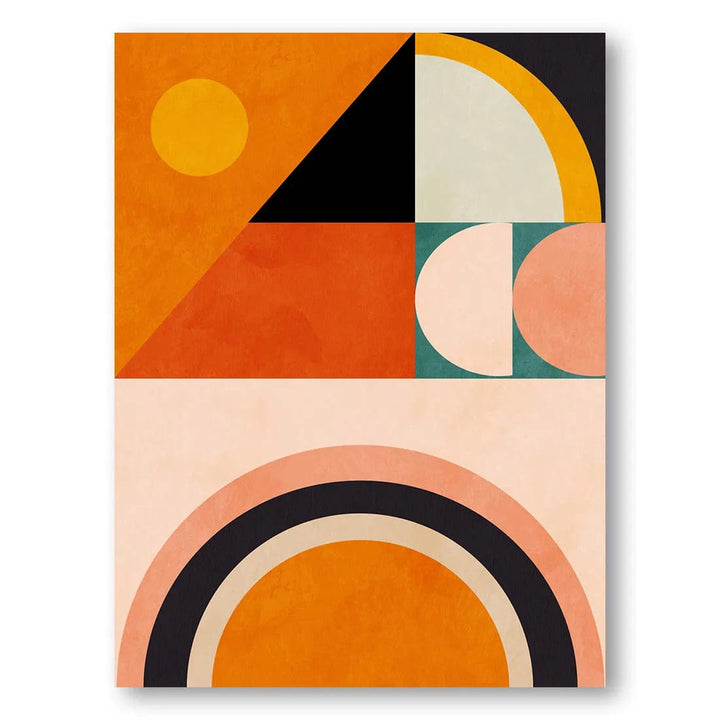 Geometric Sunset Play Art Print