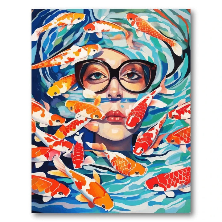 Koi Fish Portrait Art Print