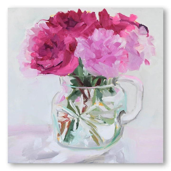 Pink Blossoms In Vase Art Print