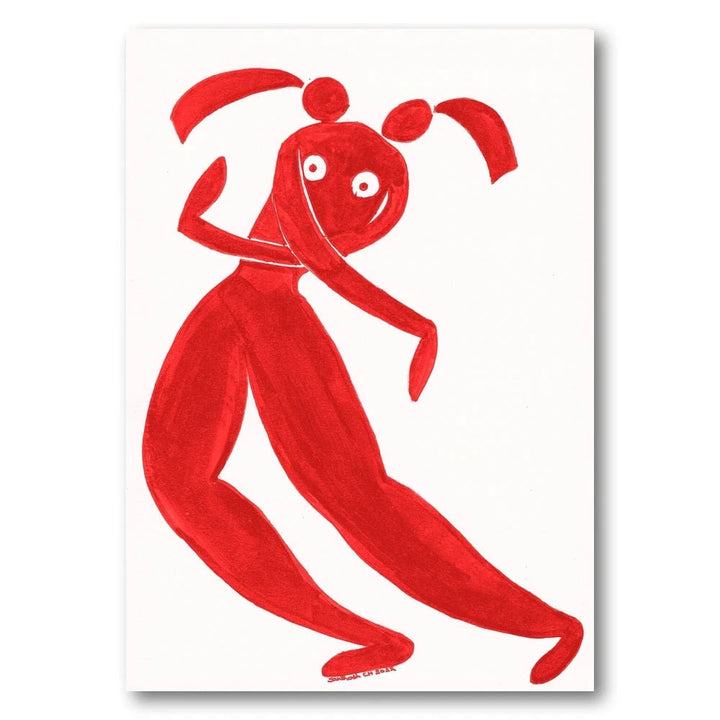 Scarlet Dance Whimsy Art Print