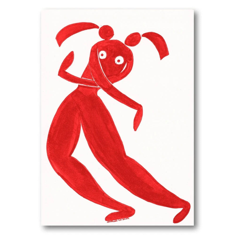 Scarlet Dance Whimsy Art Print