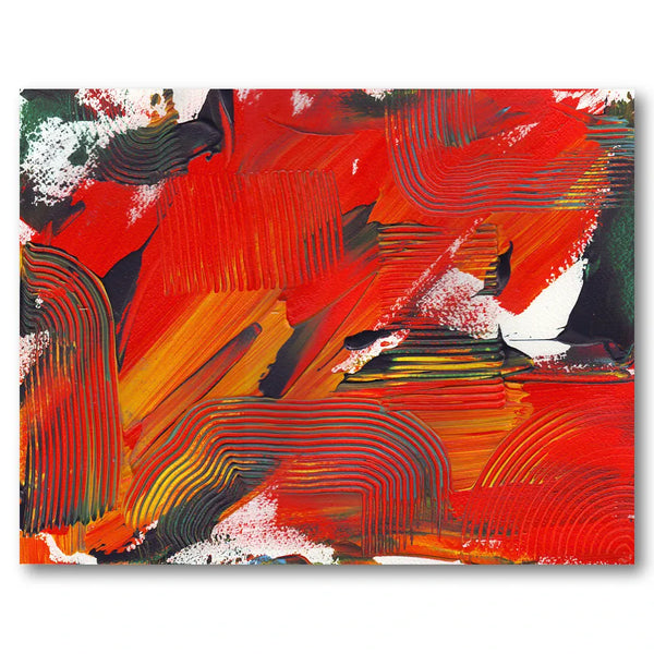 Red Orange Abstract Texture Art Print