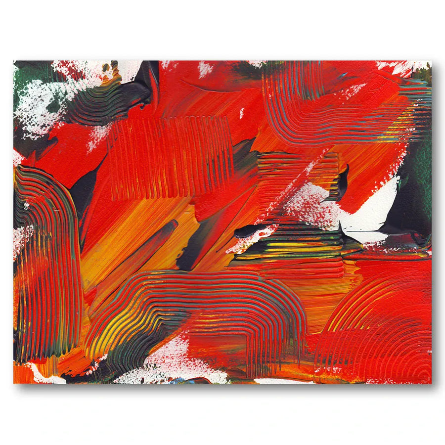Red Orange Abstract Texture Art Print