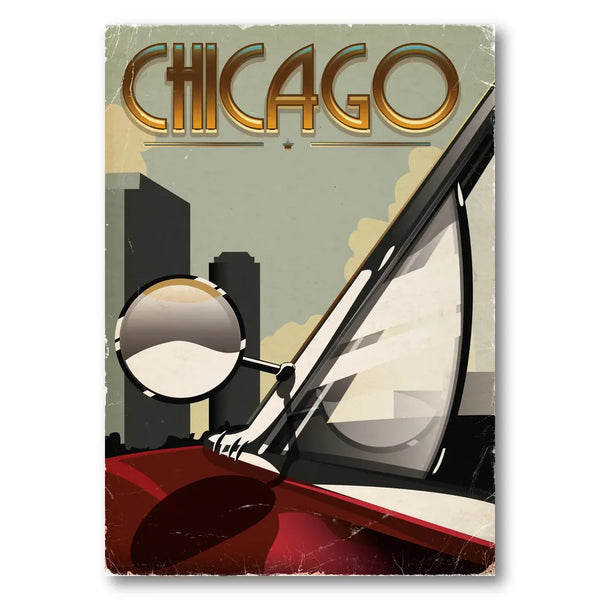 Retro Chicago Drive Art Print