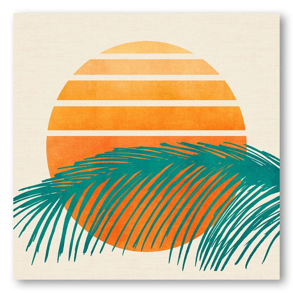 Tropical Sunset Over Palm Art Print