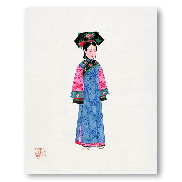 Rich Woman in Non-Official Costume Art Print