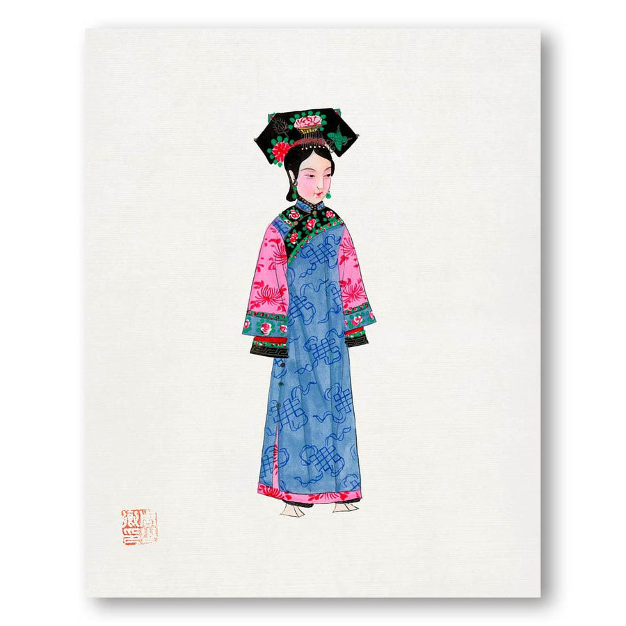 Rich Woman in Non-Official Costume Art Print