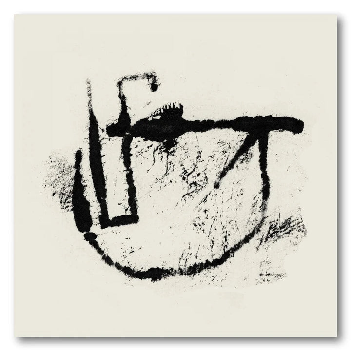 Monochrome Abstract Gesture Art Print