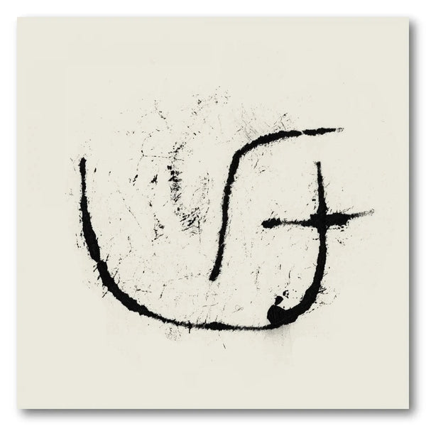 Monochrome Abstract Gesture 2 Art Print