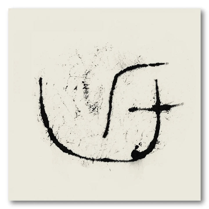 Monochrome Abstract Gesture Art Print